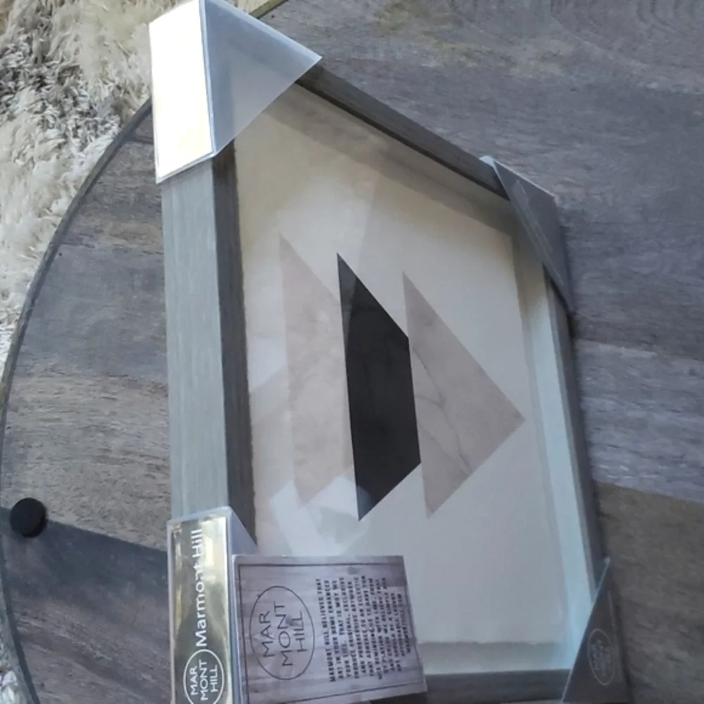 Marmont Hill Triangle Stack Framed Wall Art NWT